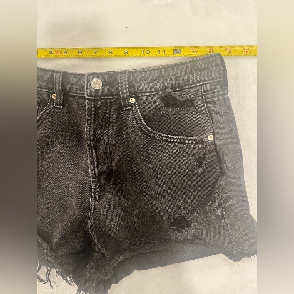 Wild Fable Size 6 Black Super High Rise Cut Off Shorts - Picture 5 of 7